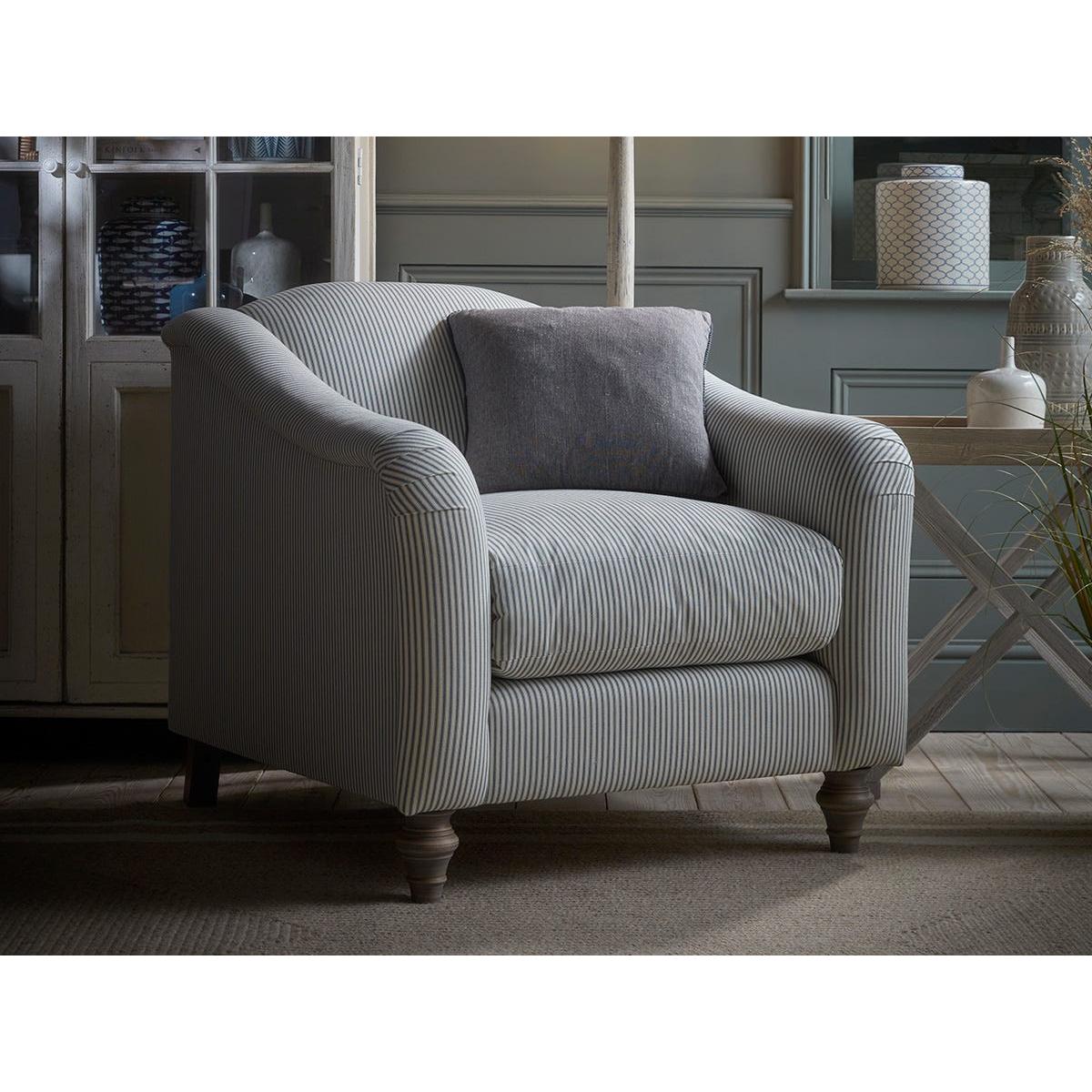 Assan Armchair – Navy Opulent Cotton Velvet – image 2