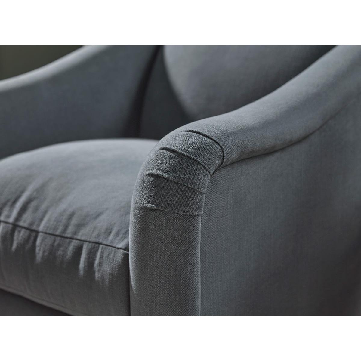 Assan Armchair – Navy Opulent Cotton Velvet – image 4