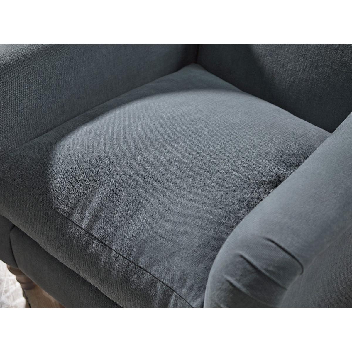 Assan Armchair – Navy Opulent Cotton Velvet – image 7