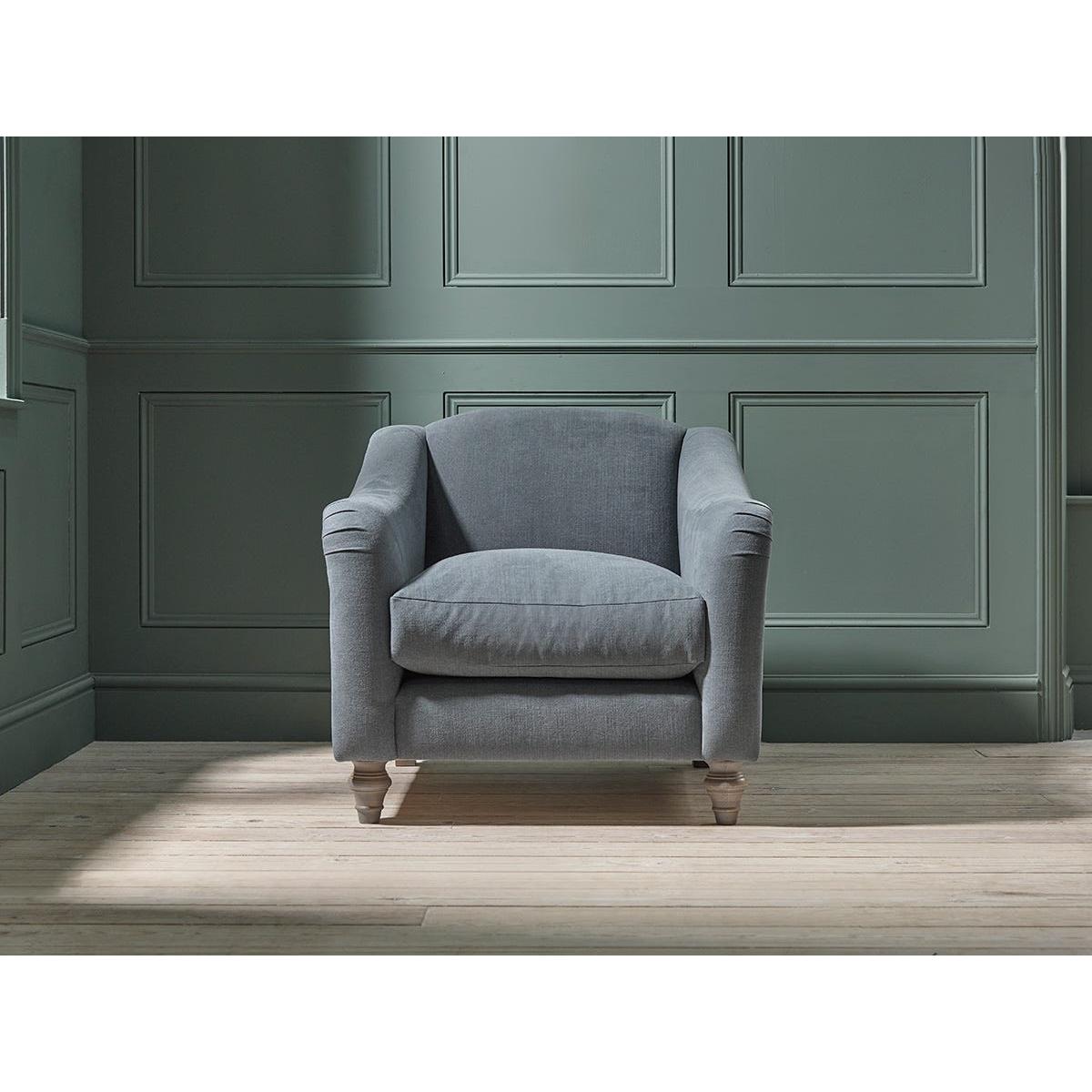 Assan Armchair – Navy Opulent Cotton Velvet – image 8
