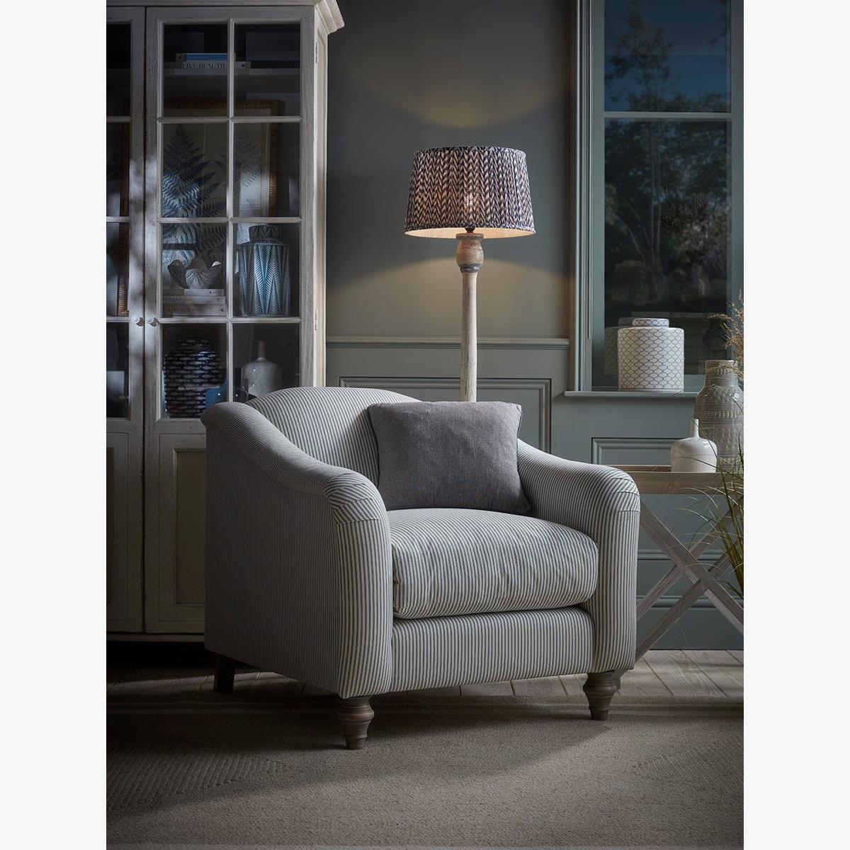 Assan Armchair – Navy Opulent Cotton Velvet – image 1