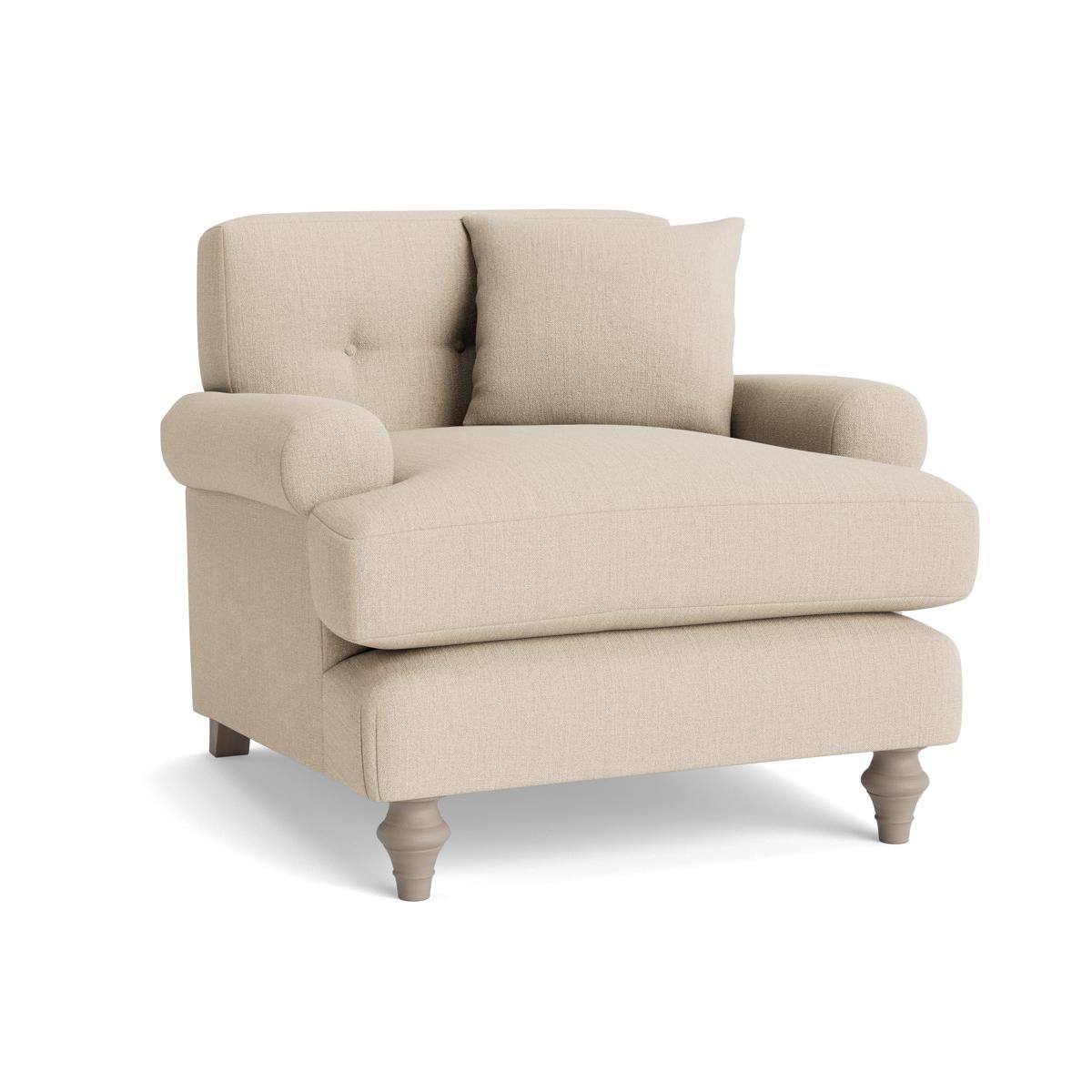 Visby Armchair – French Blue Cotton Stripe – image 8