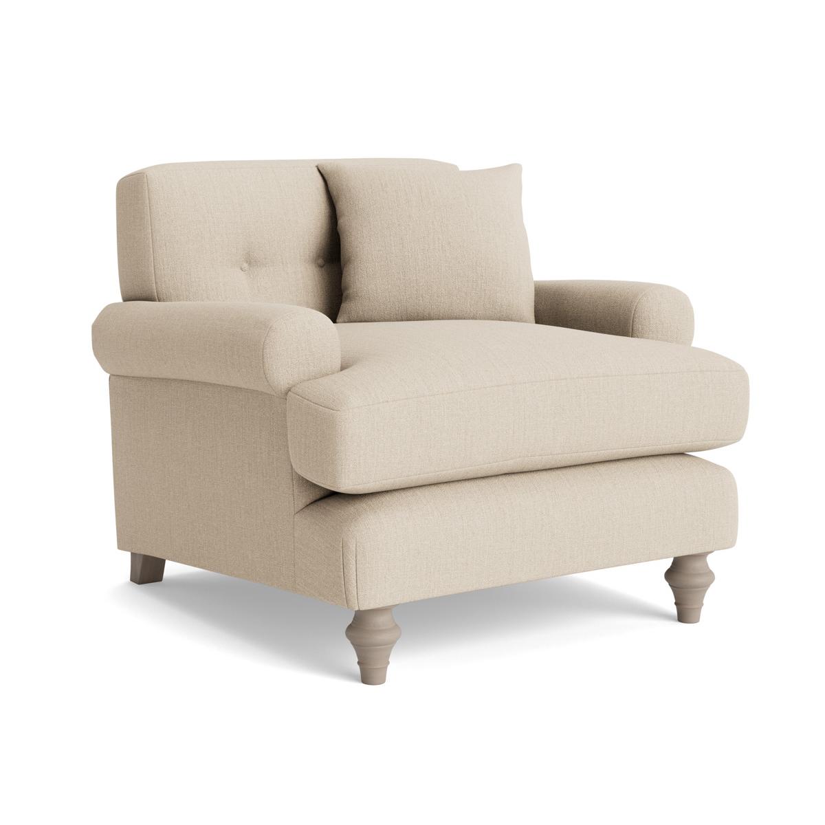 Visby Armchair – French Blue Cotton Stripe – image 10