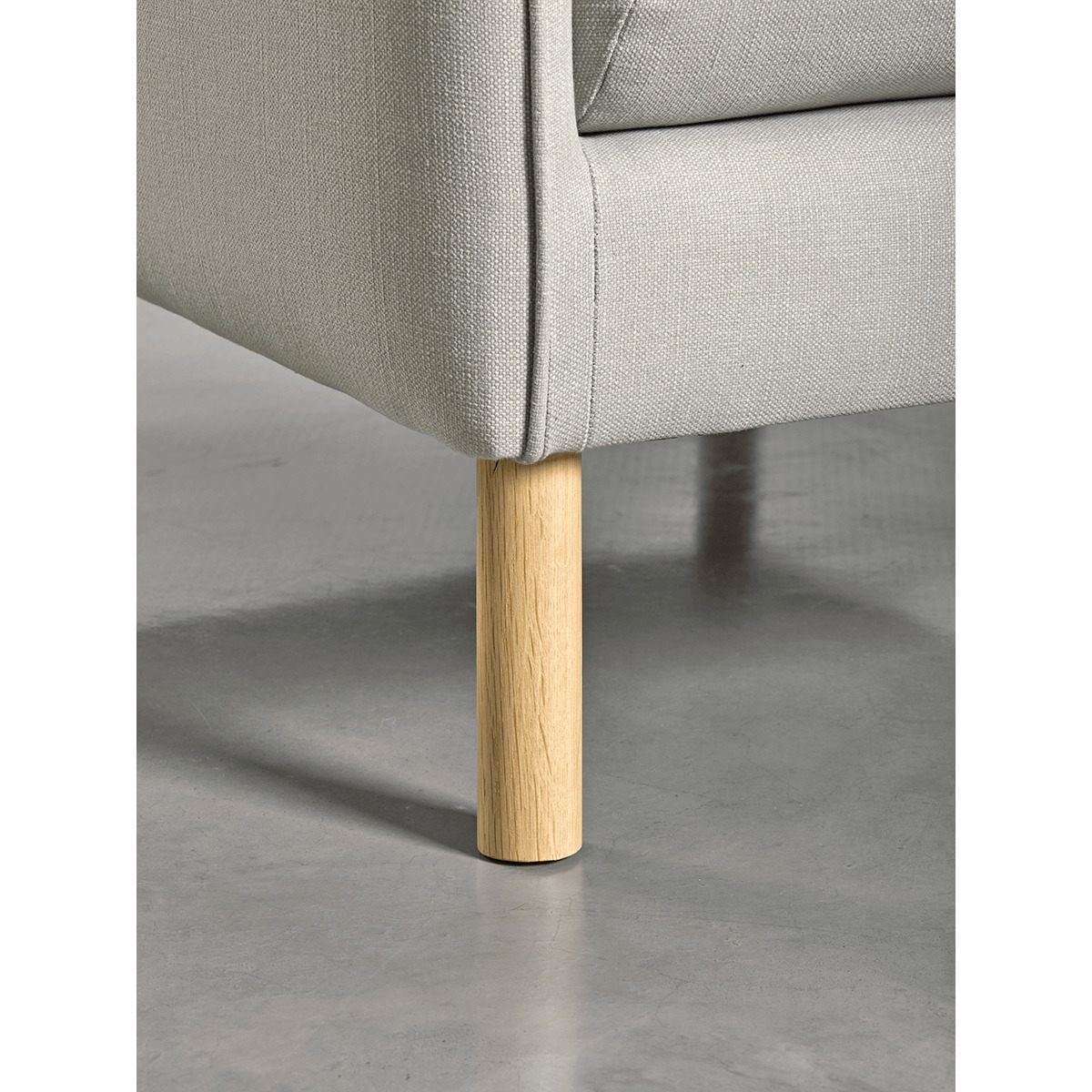 Scandi Armchair Ash Linen Cotton Blend – image 4
