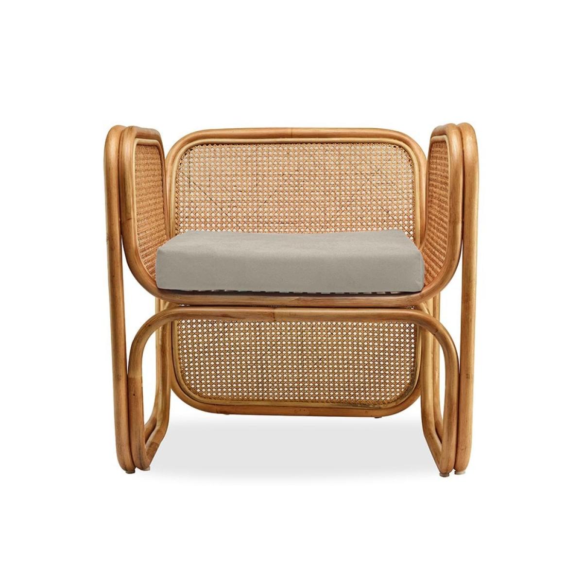 Kupu Kupu Rattan Armchair, Khaki Green – image 3