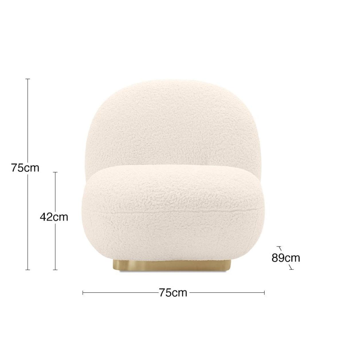 Erin Armchair, Ivory White Boucle – image 9