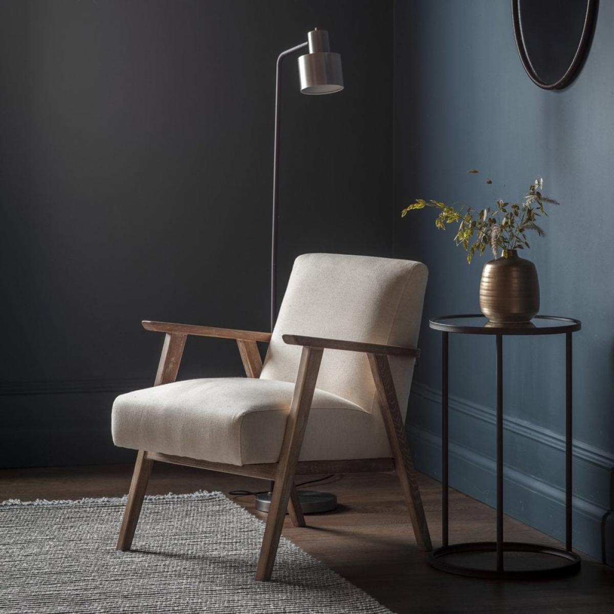 £50 Off Francisco Wooden Armchair, Cream – image 2
