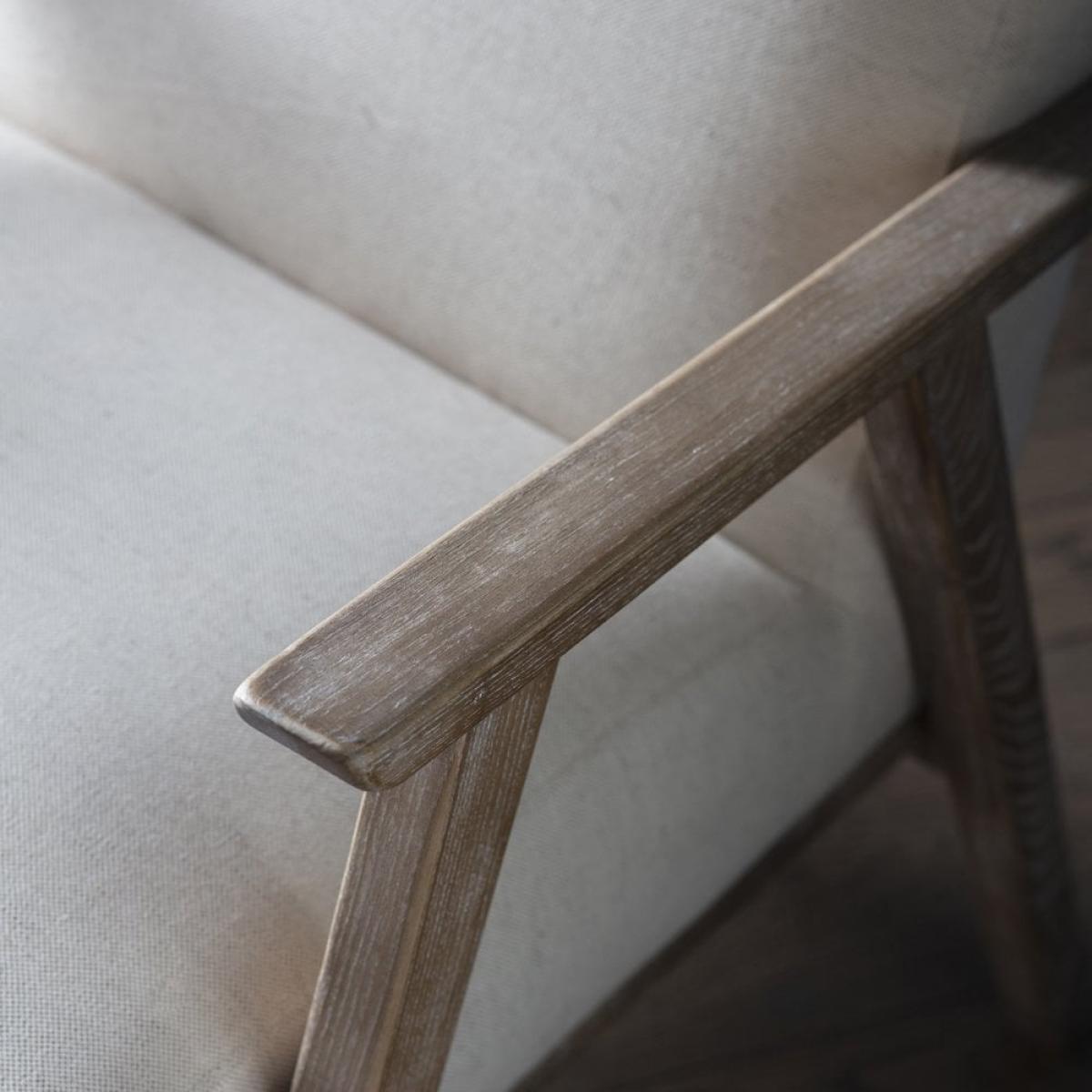 £50 Off Francisco Wooden Armchair, Cream – image 4