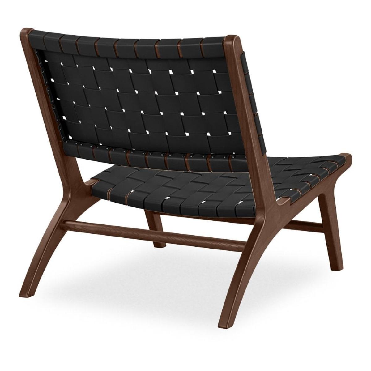Baxter Armchair, Black Leather & Walnut – image 5