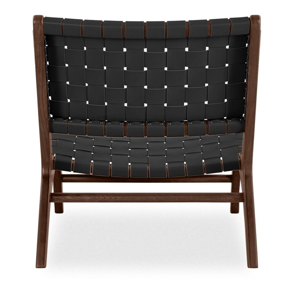 Baxter Armchair, Black Leather & Walnut – image 6