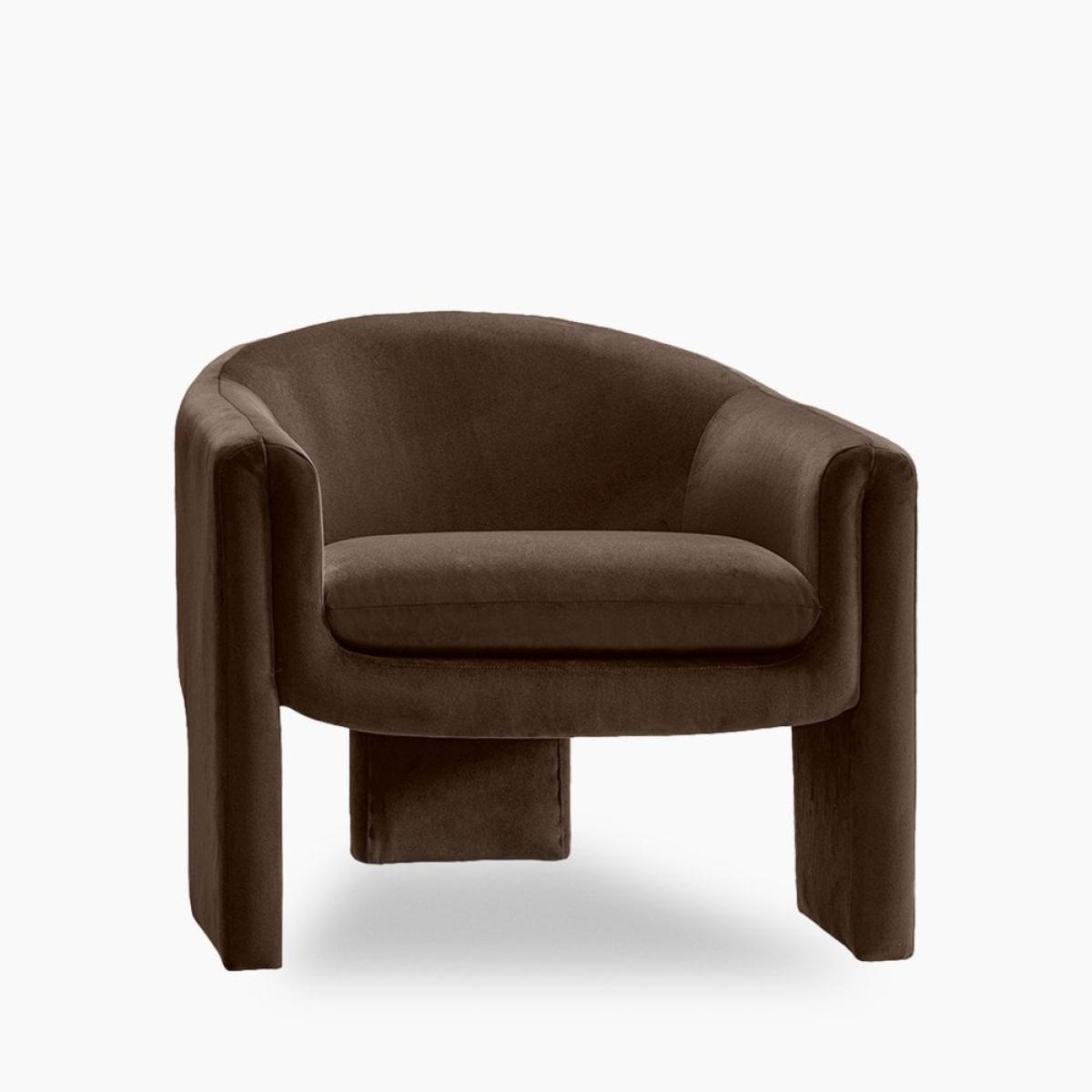 £50  Off  Findlay Accent Armchair, Mocha Brown Sustainable Velvet – image 2