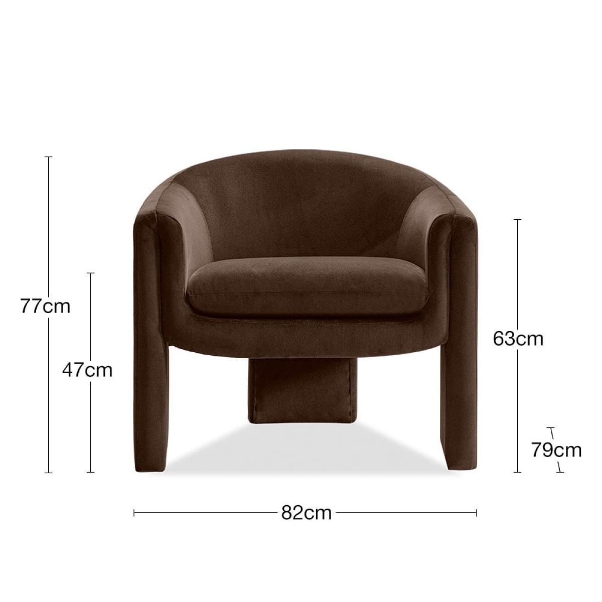 £50  Off  Findlay Accent Armchair, Mocha Brown Sustainable Velvet – image 7