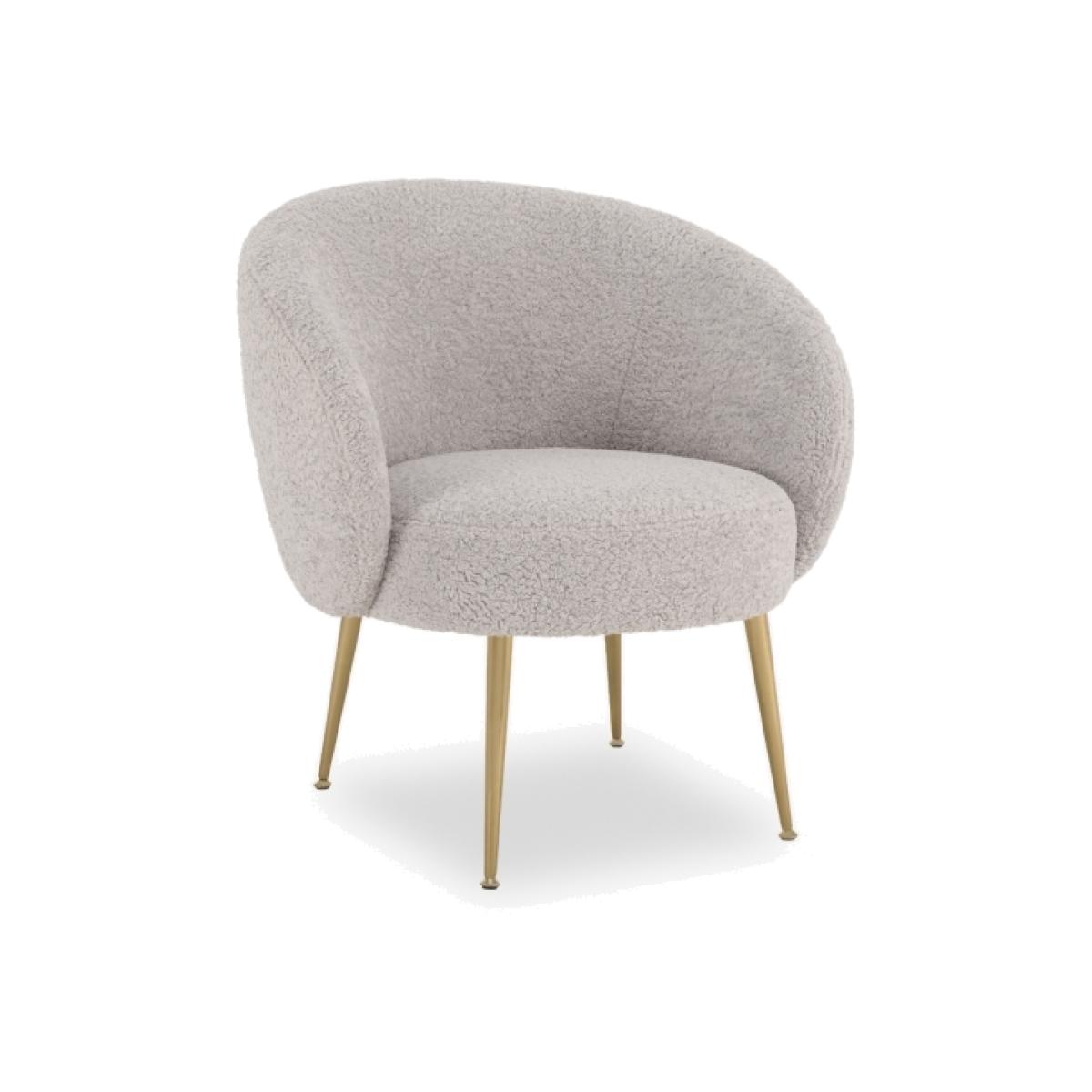 Ella Accent Armchair, Grey Boucle – image 1