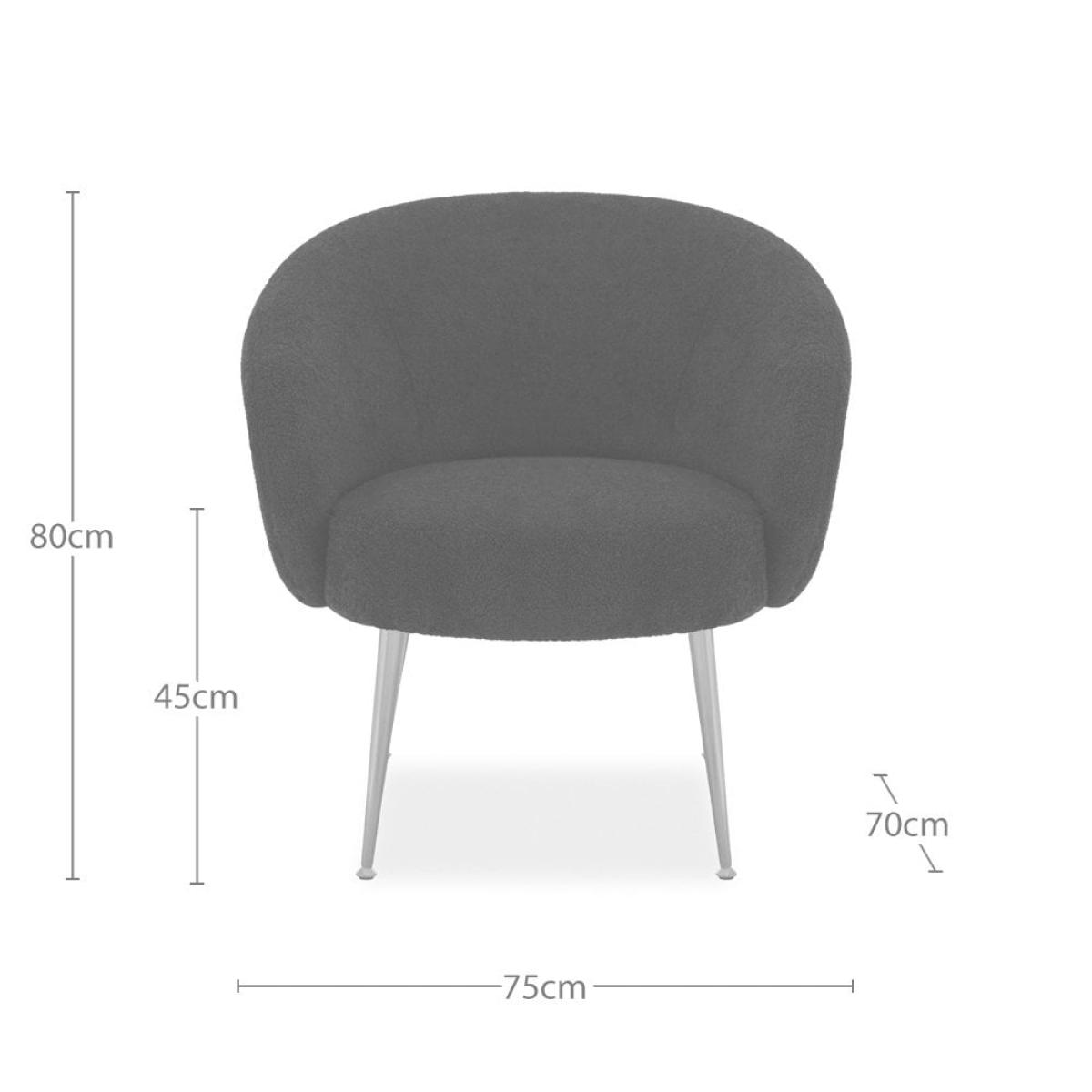 Ella Accent Armchair, Ivory White Boucle & Brass Leg Colour: Brass – image 6