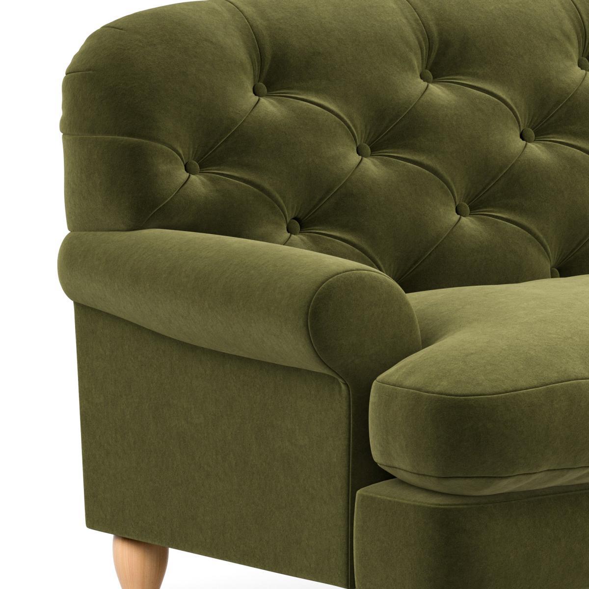 Canterbury Luxury Velvet Snuggle Chair Luxury Velvet Olive – image 7