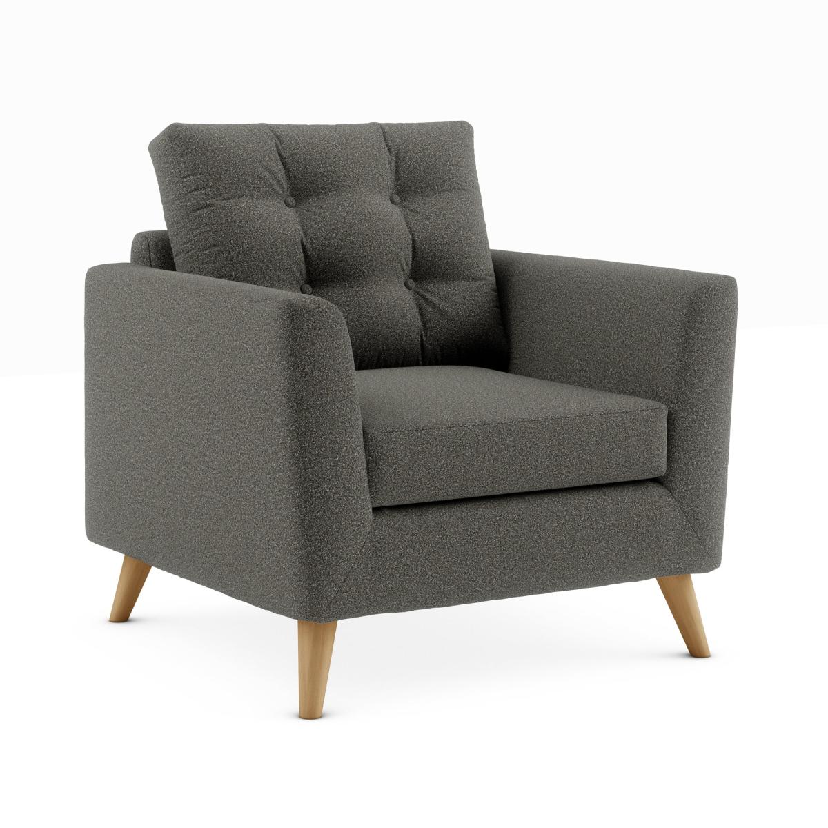 Lewes Woolly Marl Snuggle Chair Cosy Marl Soft Granite – image 2