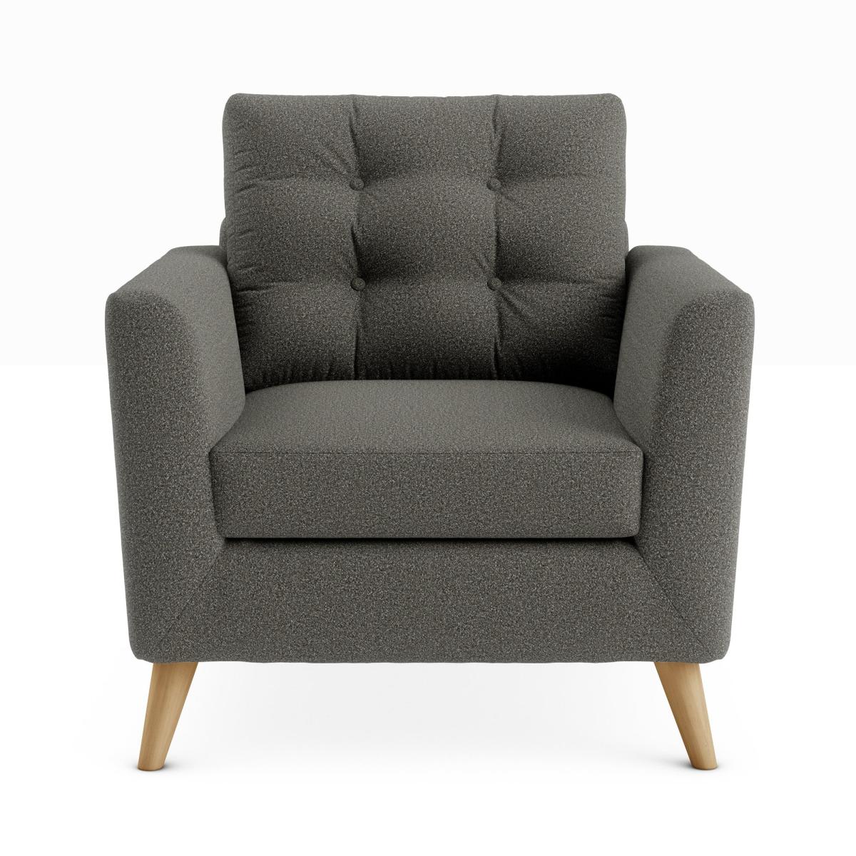 Lewes Woolly Marl Snuggle Chair Cosy Marl Soft Granite – image 3