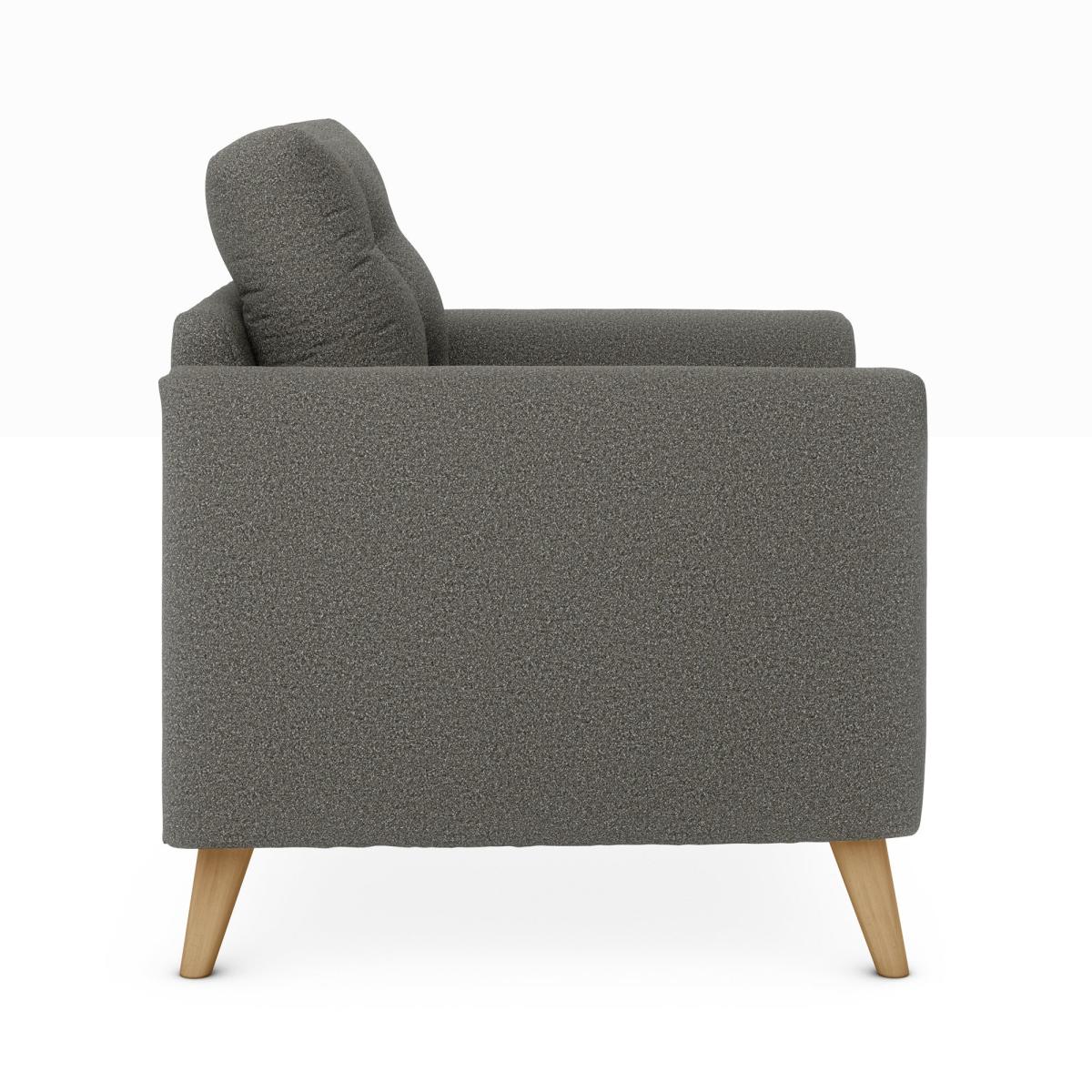Lewes Woolly Marl Snuggle Chair Cosy Marl Soft Granite – image 4
