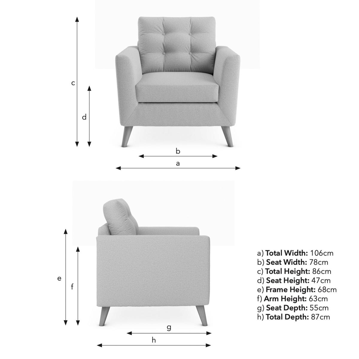 Lewes Woolly Marl Snuggle Chair Cosy Marl Soft Granite – image 9