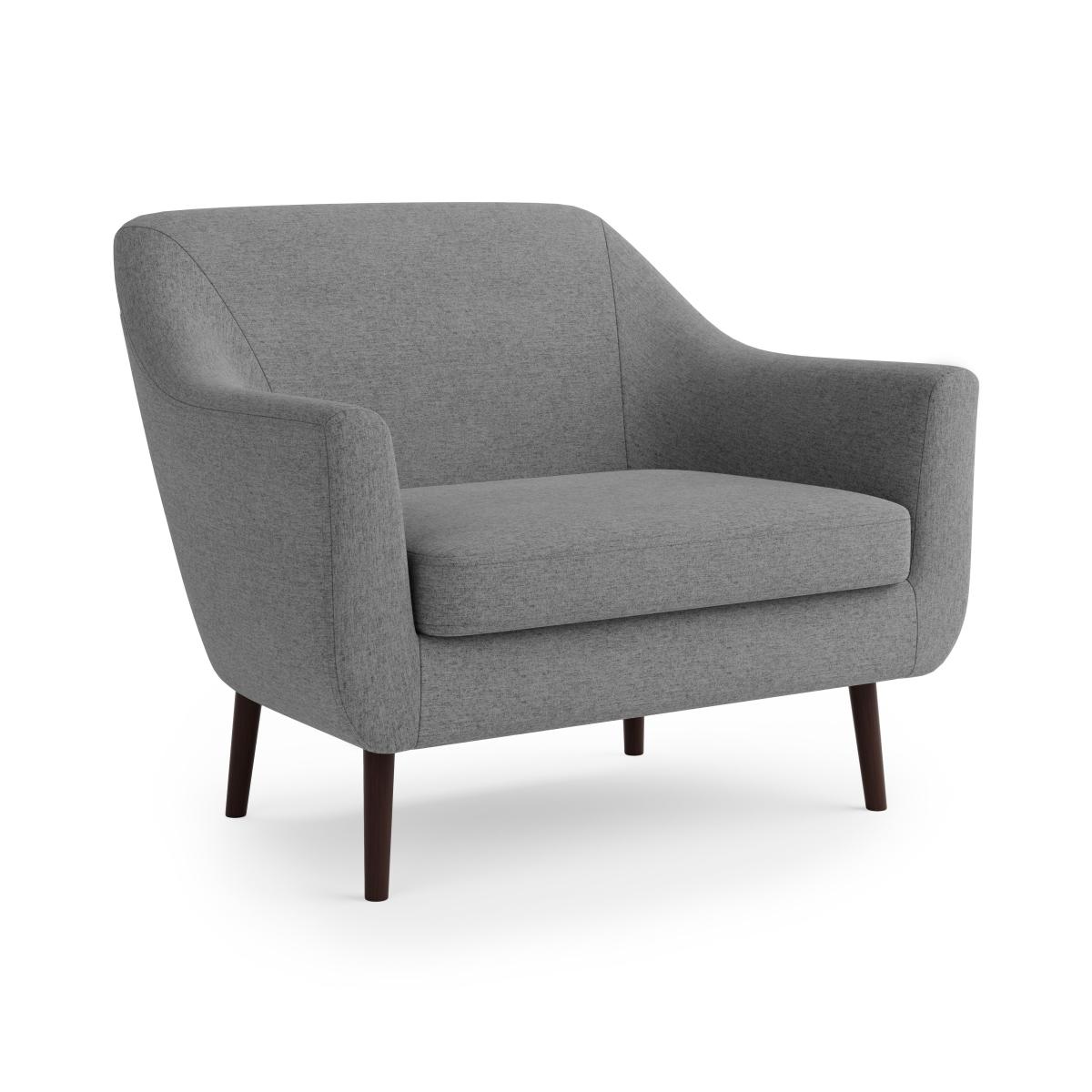 Eddie Fabric Large Armchair Grey – image 2
