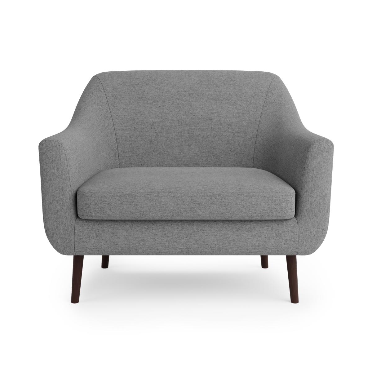 Eddie Fabric Large Armchair Grey – image 3