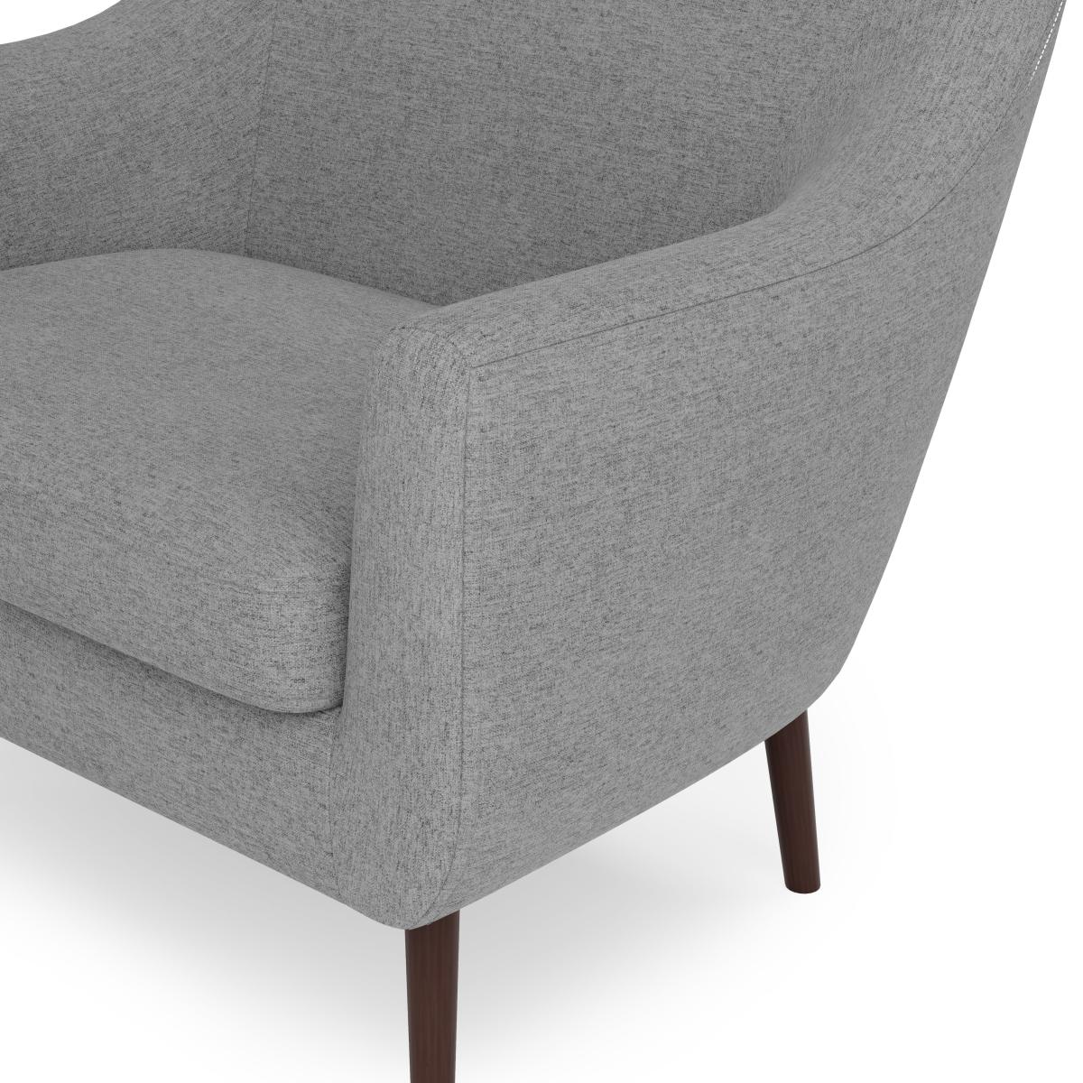 Eddie Fabric Large Armchair Grey – image 7