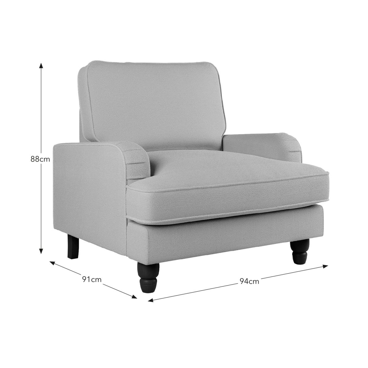 Beatrice Chunky Soft Chenille Armchair Chunky Soft Chenille Natural – image 7