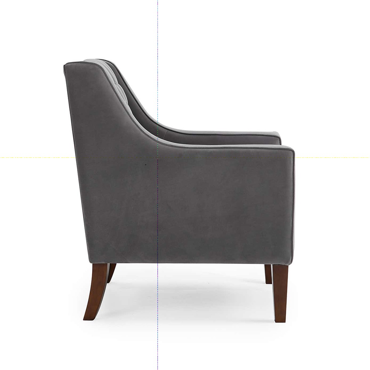 Isabel Velvet Chesterfield Armchair Grey – image 3