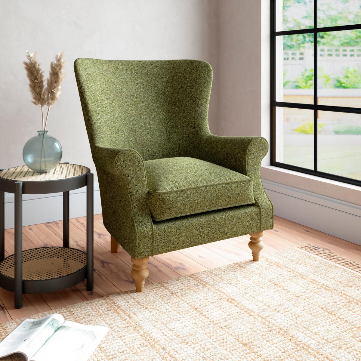 Charlbury Woolly Marl Armchair Cosy Marl Olive – image 1