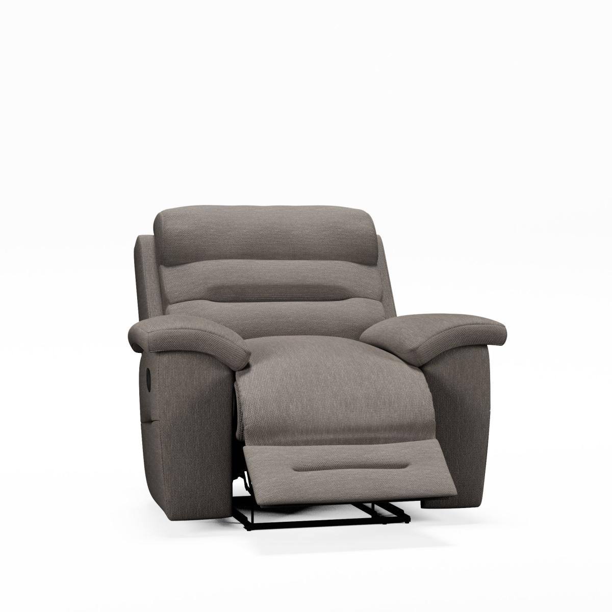 Lulworth Manual Recliner Armchair Honeycomb Chenille Latte – image 10
