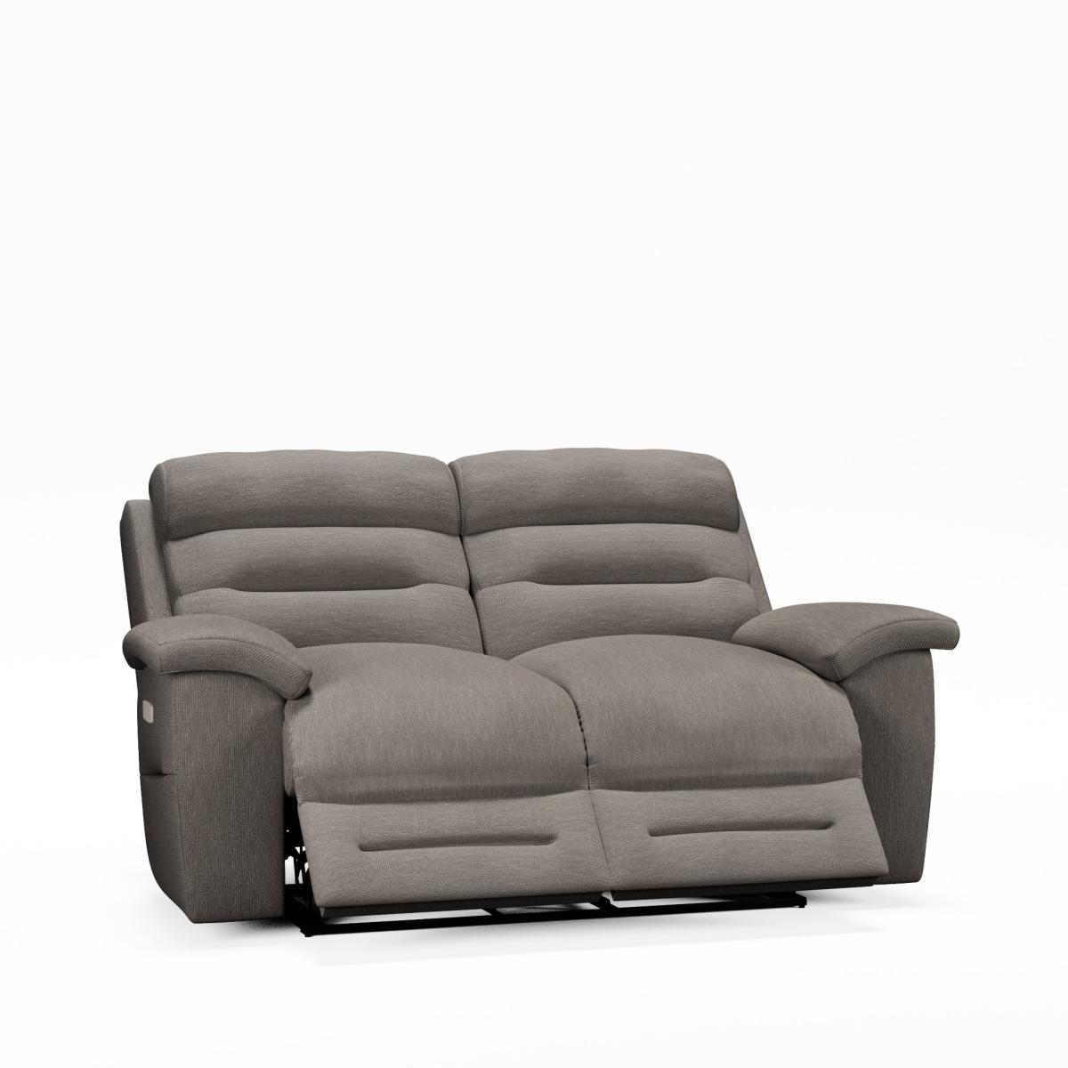 Lulworth 2 Seater Power Recliner Sofa Honeycomb Chenille Latte – image 10