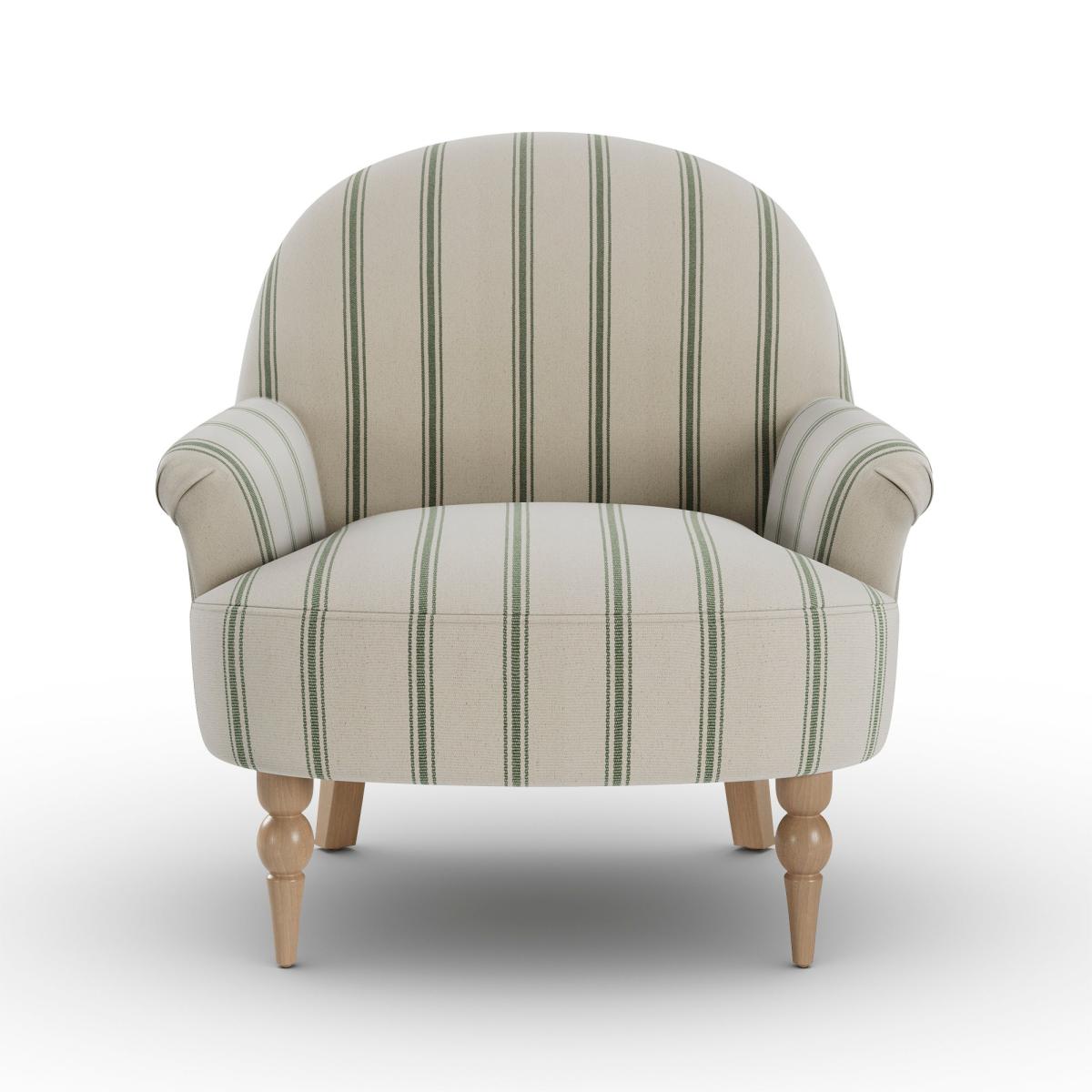 Petit Terracotta Folkstone Stripe Armchair – image 6