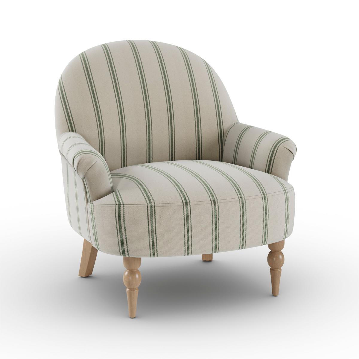 Petit Terracotta Folkstone Stripe Armchair – image 7