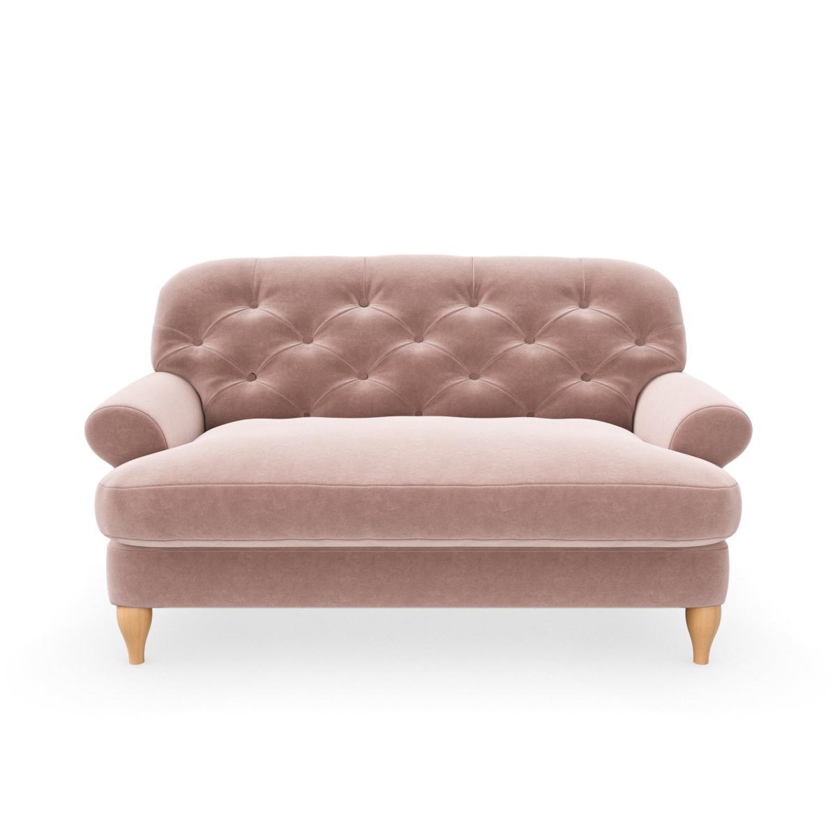 Canterbury Luxury Velvet Snuggle Chair Luxury Velvet Peach Blush – image 3