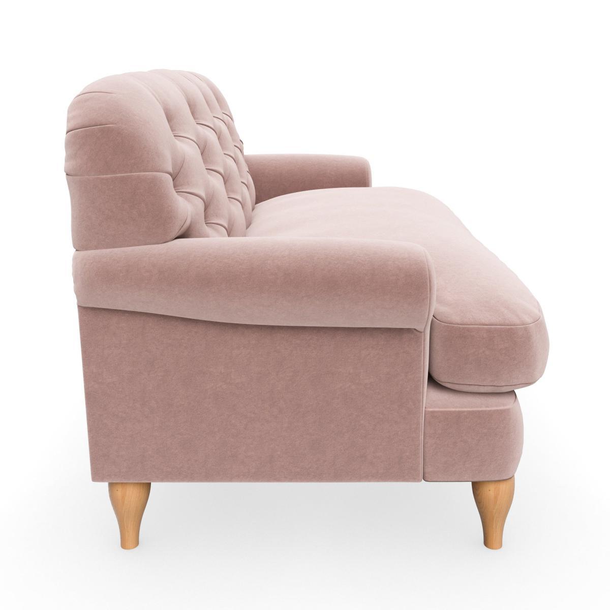 Canterbury Luxury Velvet Snuggle Chair Luxury Velvet Peach Blush – image 4