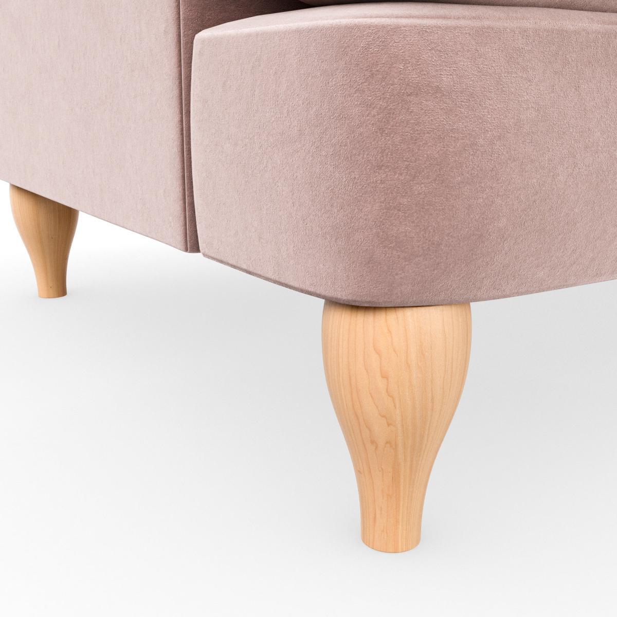 Canterbury Luxury Velvet Snuggle Chair Luxury Velvet Peach Blush – image 6