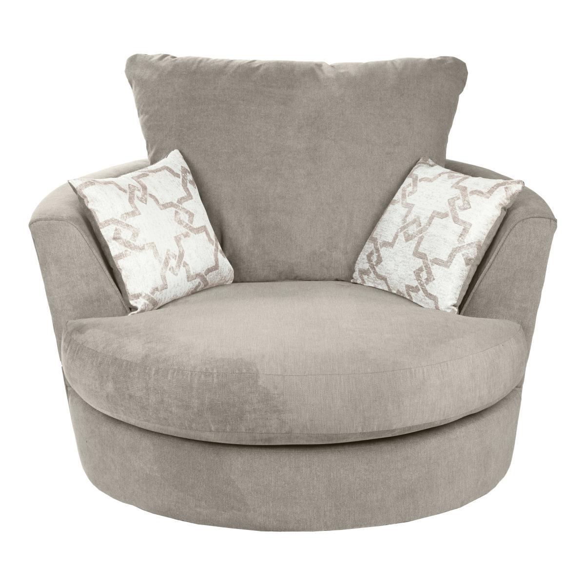 Washington Fabric Swivel Chair Stone – image 3
