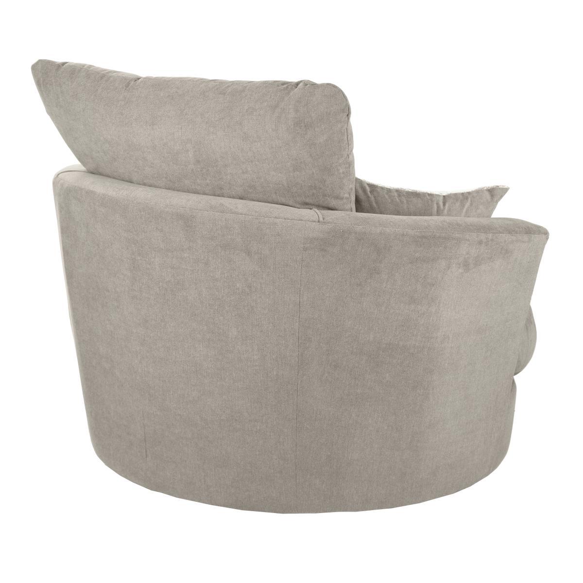 Washington Fabric Swivel Chair Stone – image 5