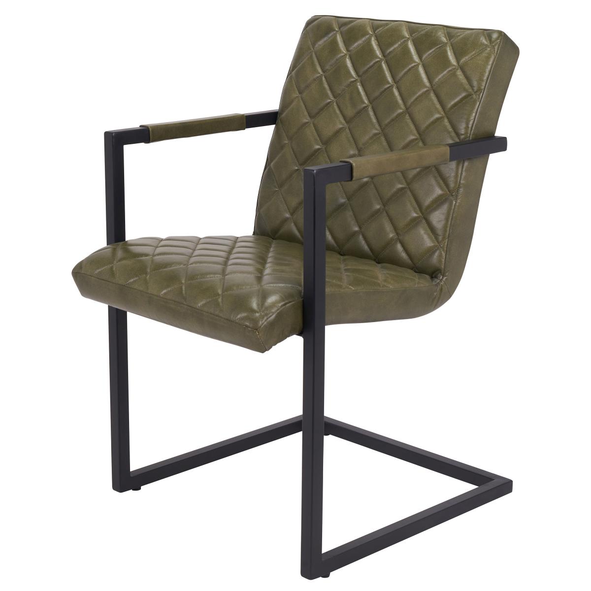 Vittorio Leather Armchair Sage – image 2