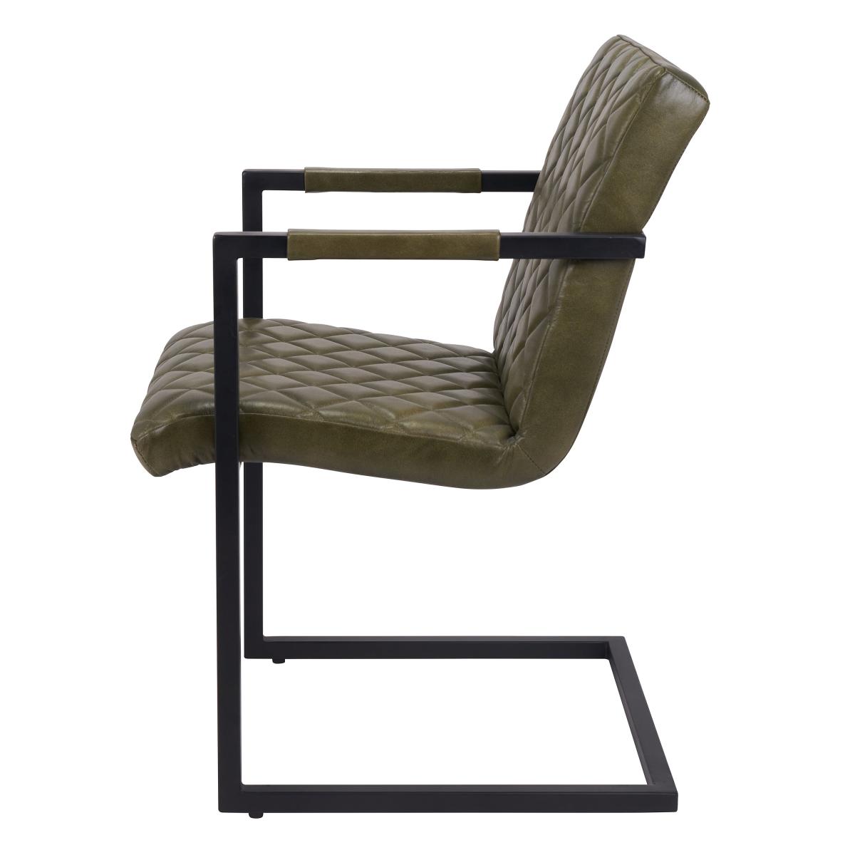 Vittorio Leather Armchair Sage – image 3