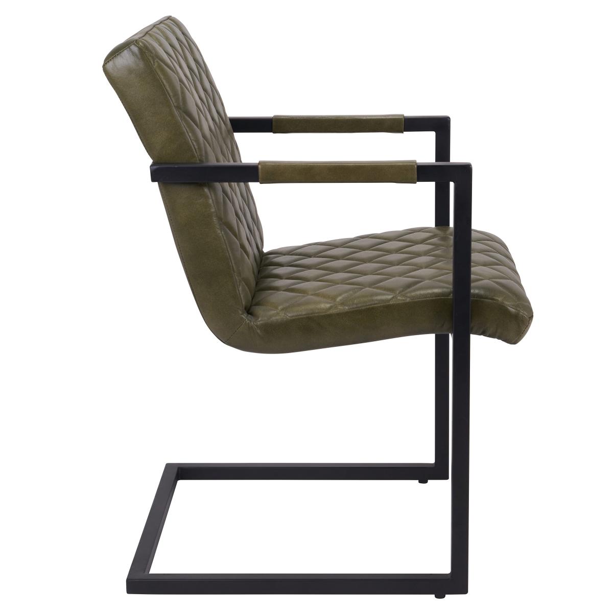 Vittorio Leather Armchair Sage – image 4
