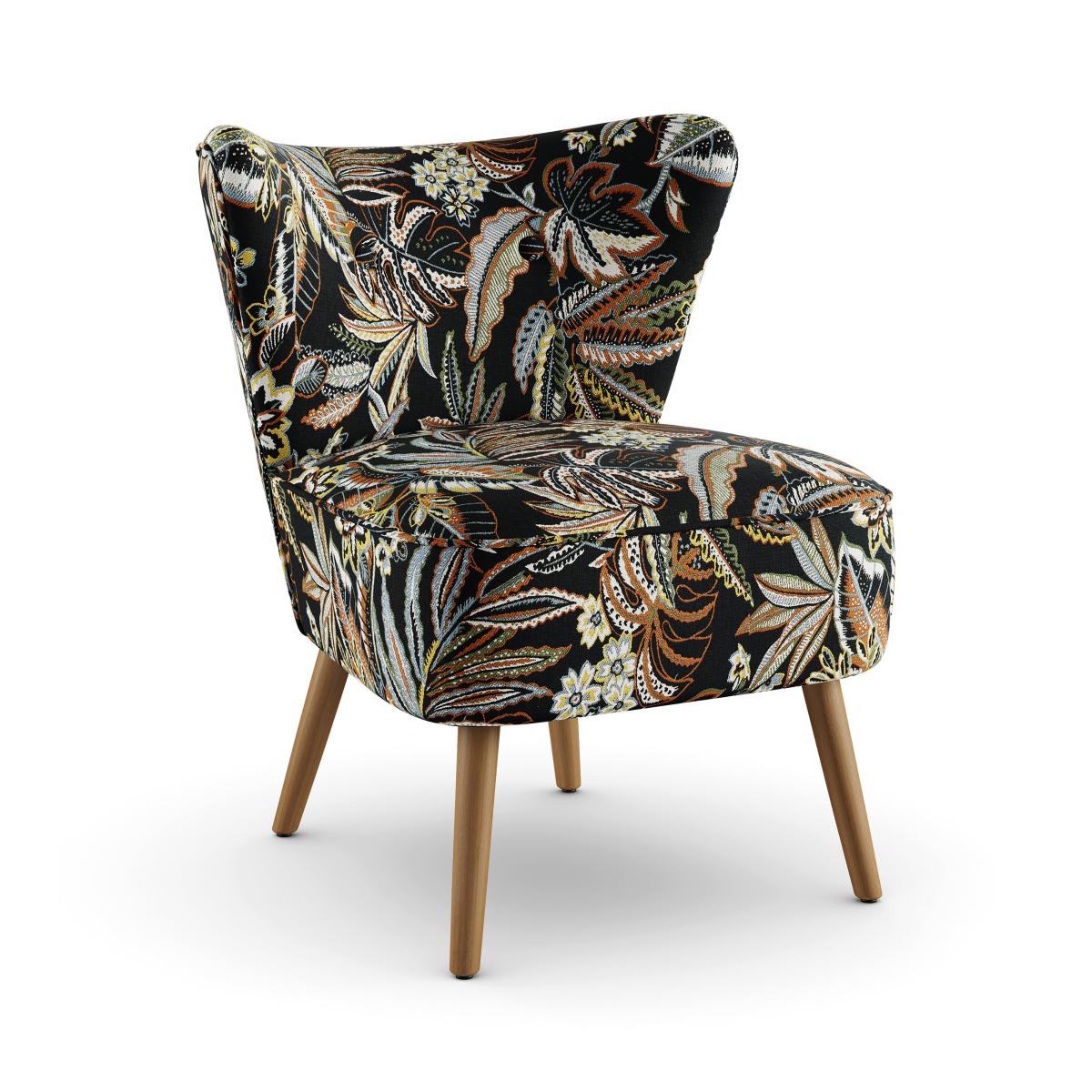 Eliza Woven Jacquard Tahiti Print Occasional Chair MultiColoured – image 5