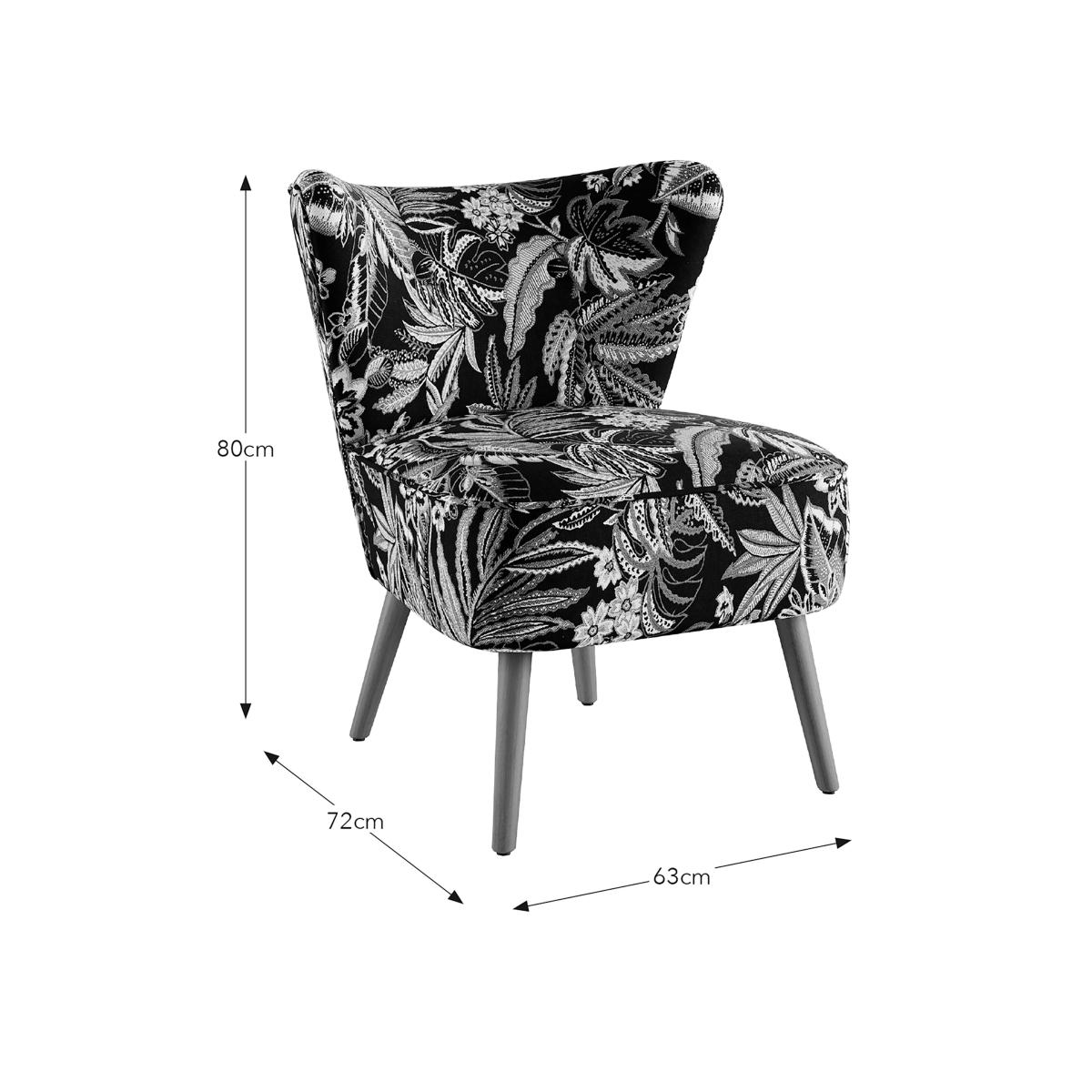 Eliza Woven Jacquard Tahiti Print Occasional Chair MultiColoured – image 8