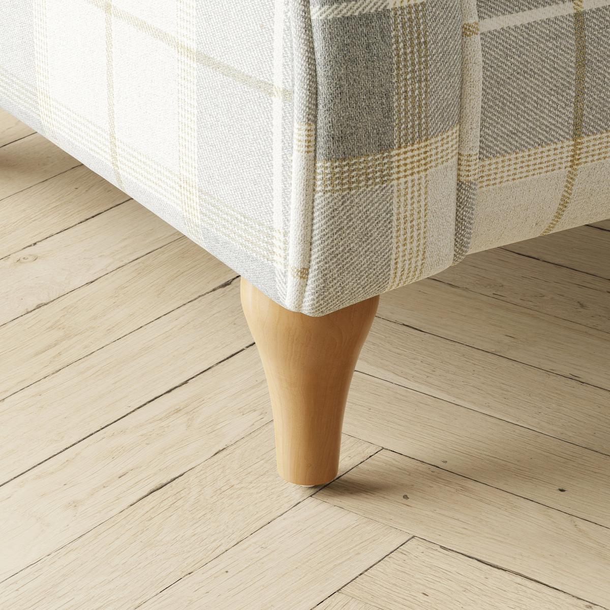 Oswald Padded Pushback Check Armchair Grey – image 6