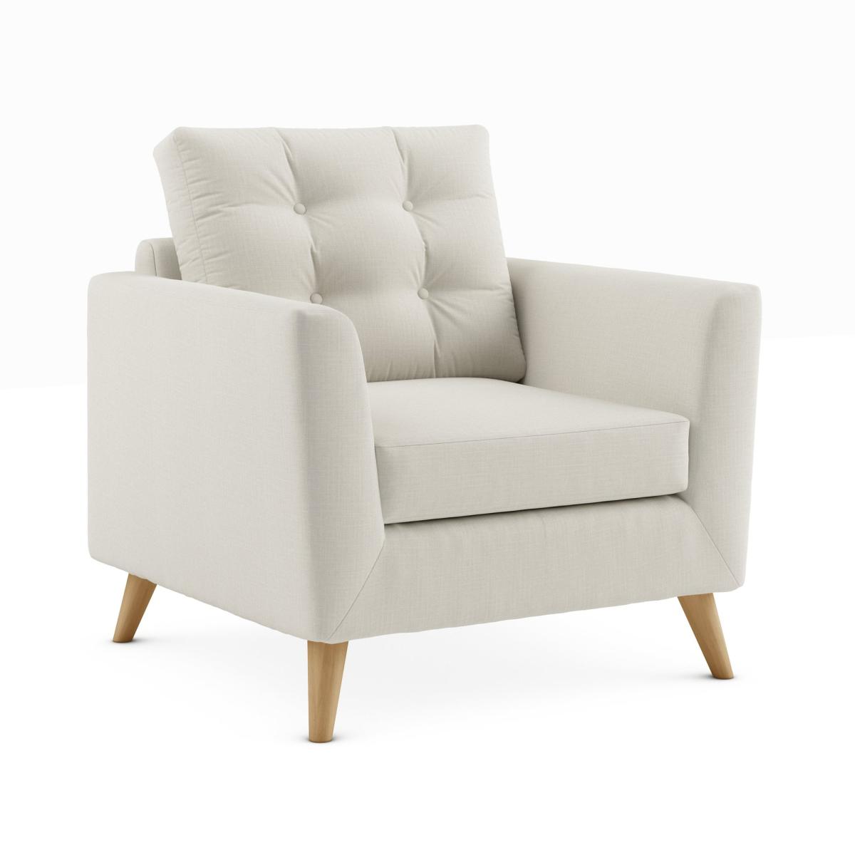 Lewes Slub Cotton Blend Snuggle Chair Slub Cotton Blend Sandstone – image 2
