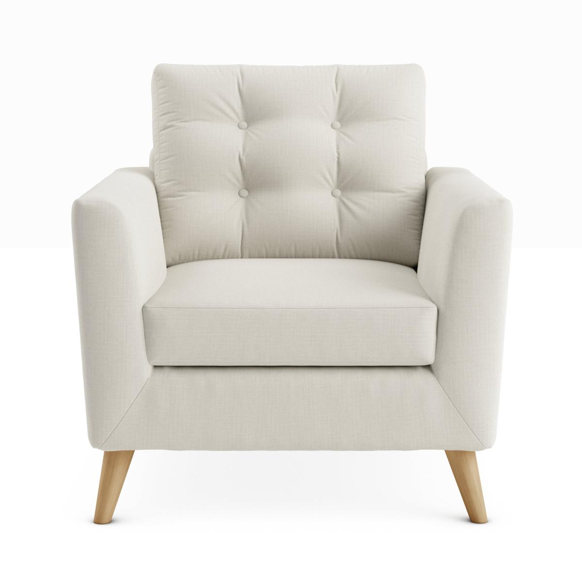 Lewes Slub Cotton Blend Snuggle Chair Slub Cotton Blend Sandstone – image 3