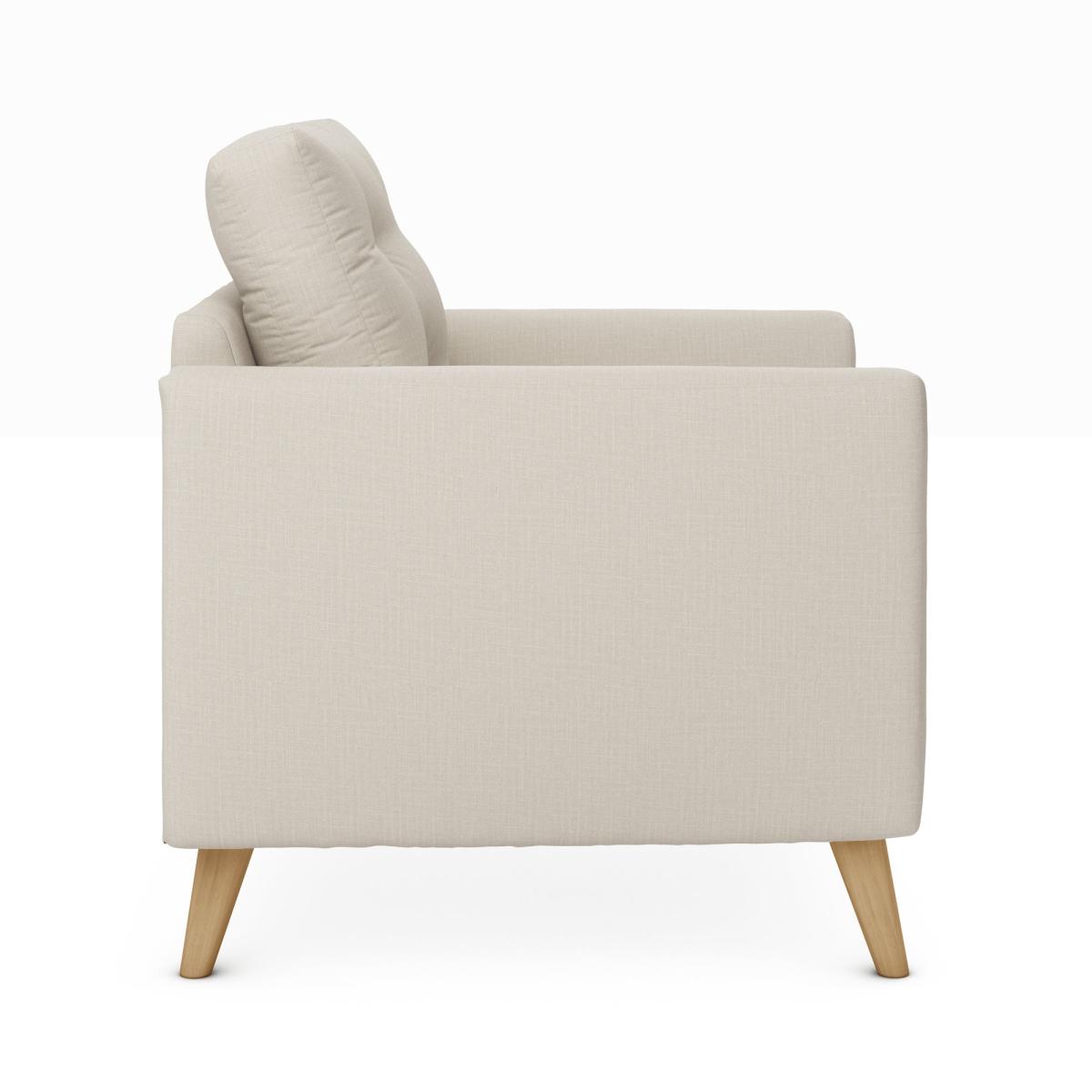 Lewes Slub Cotton Blend Snuggle Chair Slub Cotton Blend Sandstone – image 4