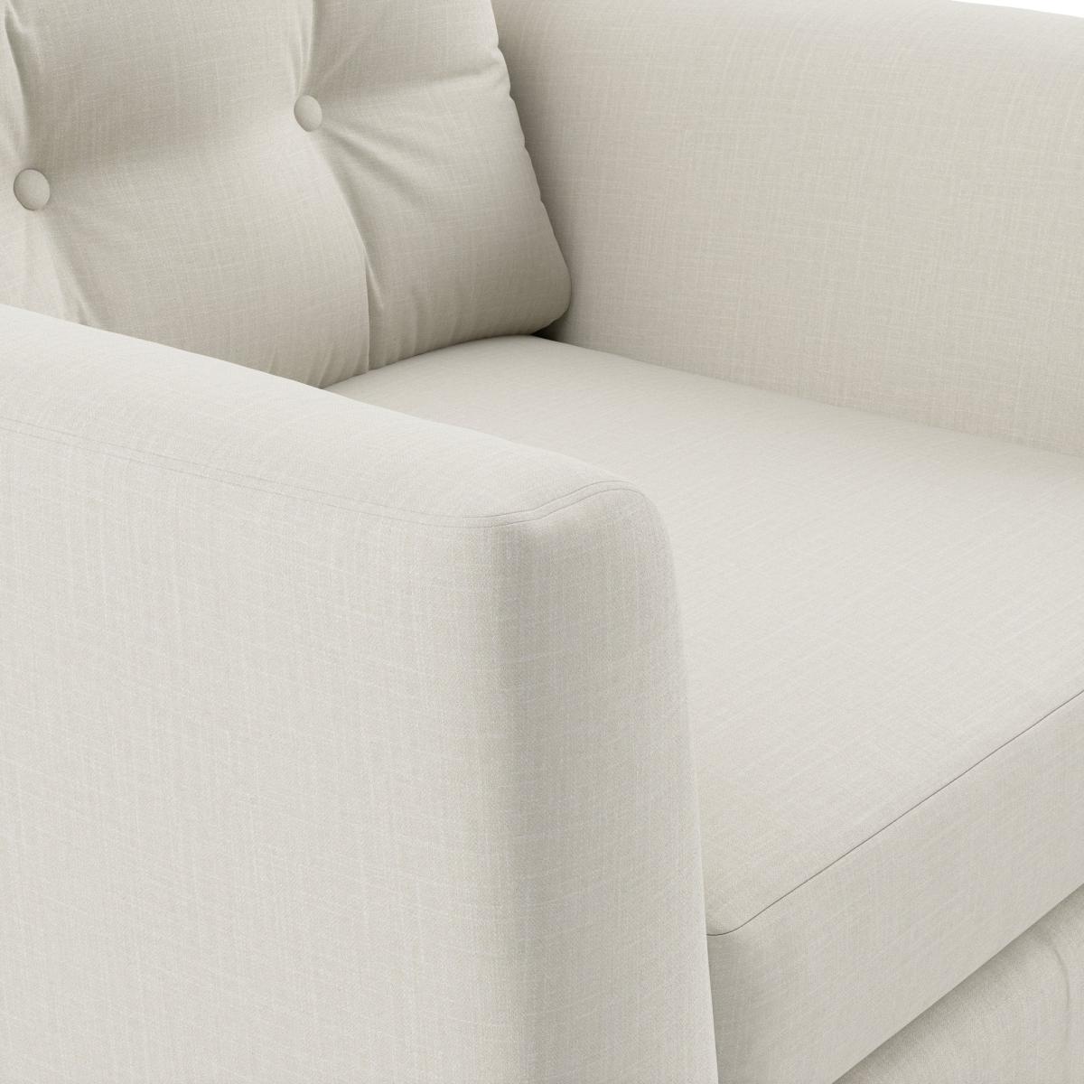 Lewes Slub Cotton Blend Snuggle Chair Slub Cotton Blend Sandstone – image 7