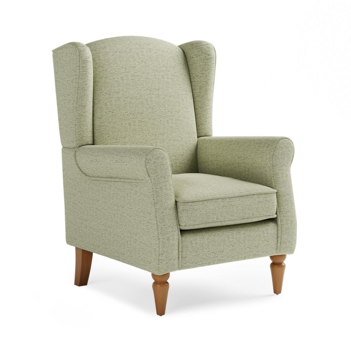 Oswald Self Assembly Herringbone Chair Green – image 2