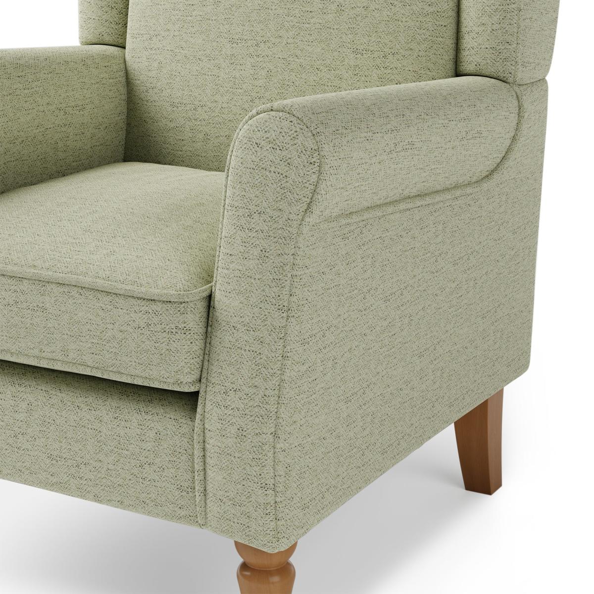 Oswald Self Assembly Herringbone Chair Green – image 7